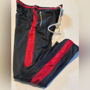 Mnml track pants mens size‎ medium black red pre-owned condition